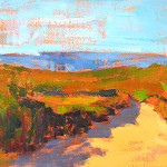 Four Landscape Interventions: The New Hiking Trail Outside Irvine. 5 x 7" Oil on linen